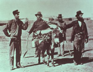 北アメリカの金鉱掘り業者、1849年頃 作： American Photographer